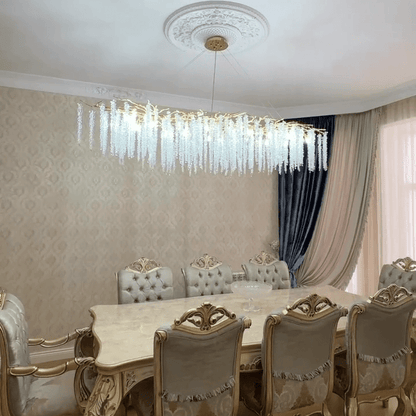 Branch Style Ceiling Light Crystal icicle Chandelier For Dining Table for Modern Home-Nobipets
