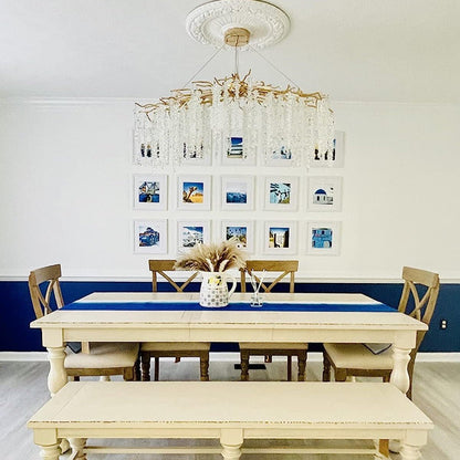 Branch Style Ceiling Light Crystal icicle Chandelier For Dining Table for Modern Home-Nobipets