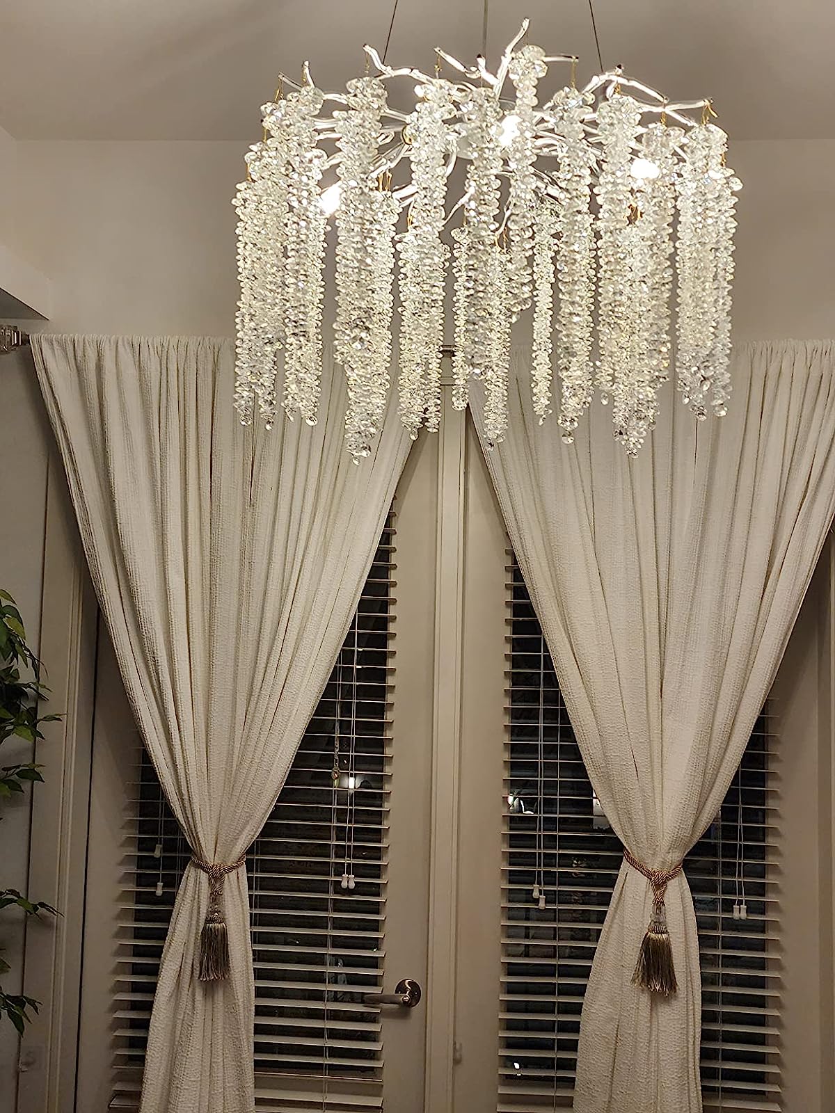 Branch Style Ceiling Light Crystal icicle Chandelier For Dining Table for Modern Home-Nobipets