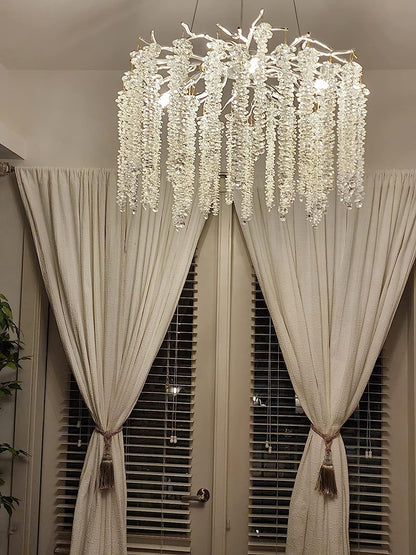 Branch Style Ceiling Light Crystal icicle Chandelier For Dining Table for Modern Home-Nobipets