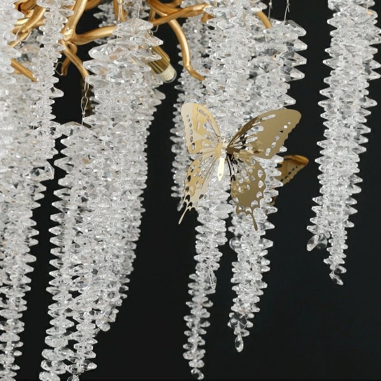Branch Style Ceiling Light Crystal icicle Chandelier For Dining Table for Modern Home-Nobipets