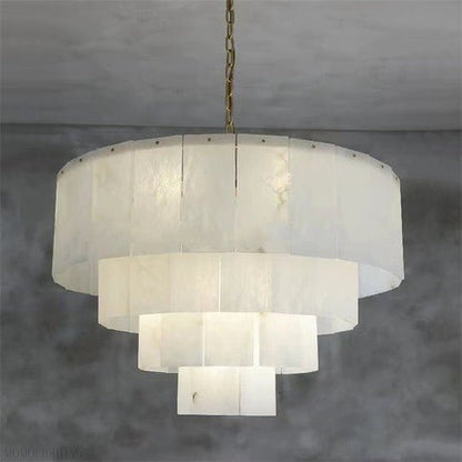 Brendra Classic marble Multi-Layer Round chandelier 31"-Nobipets