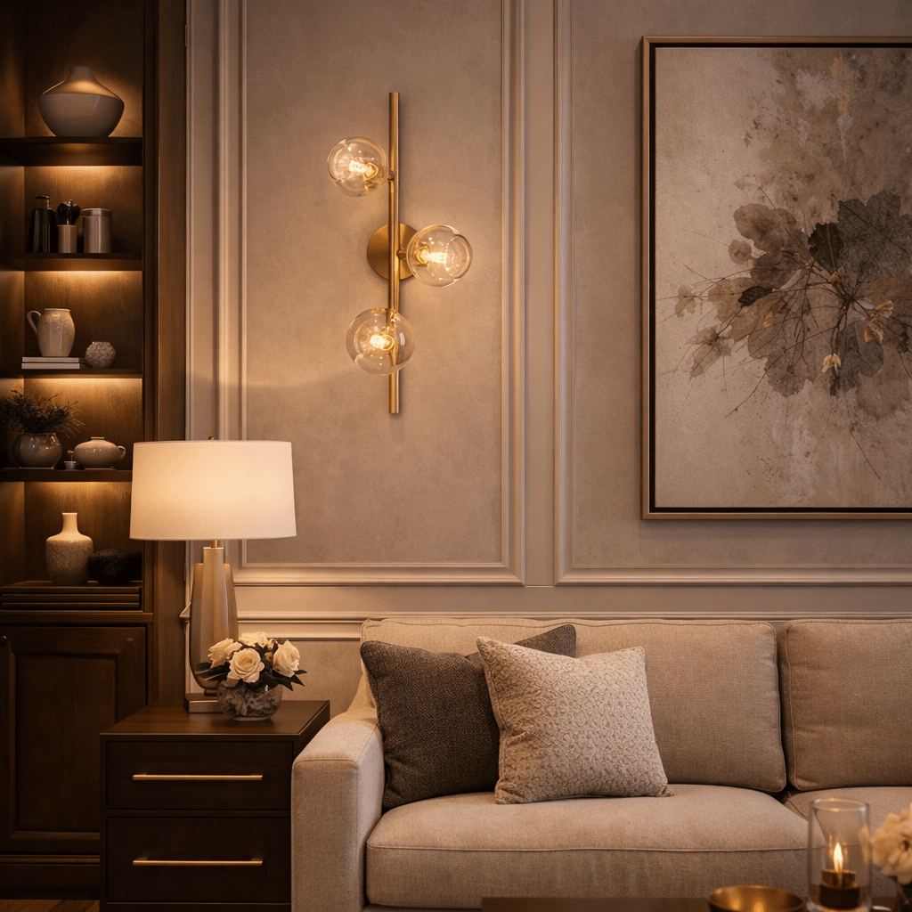 Bubble Clear Glass Cascade Sconce