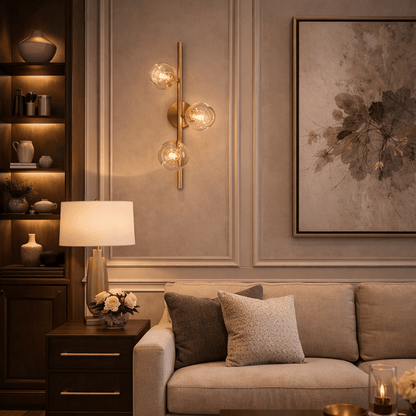 Bubble Clear Glass Cascade Sconce