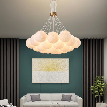 Bubble Moon Chandelier Bedroom Ceiling Light Modern Nordic Lamp-Nobipets