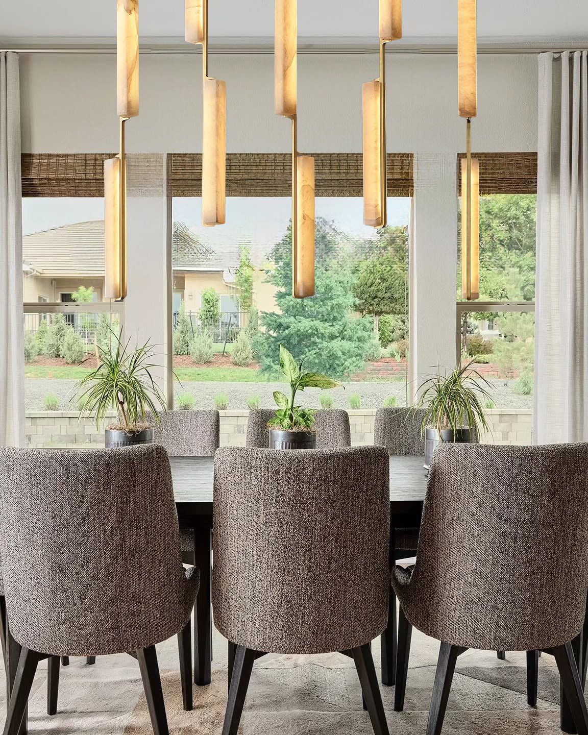 Budubon Alabaster Linear Chandelier
