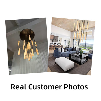 Budubon Alabaster Round Chandelier