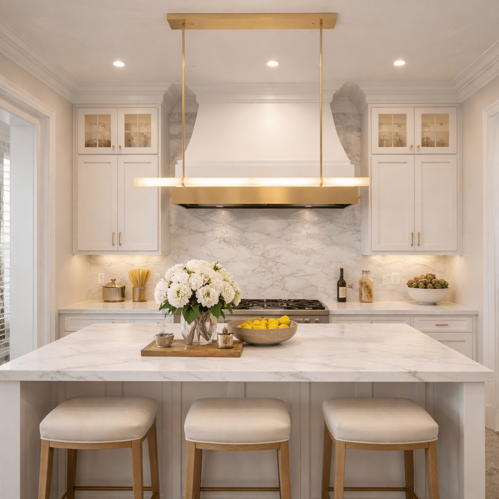 BUDUBON ALABASTER SINGLE BAR LINEAR CHANDELIER
