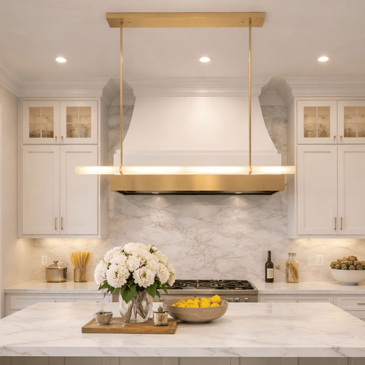 BUDUBON ALABASTER SINGLE BAR LINEAR CHANDELIER