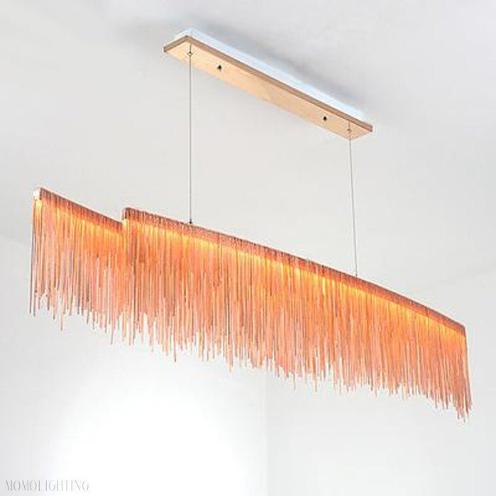 Bunny Aluminum Chain Tassel Chandelier-Nobipets