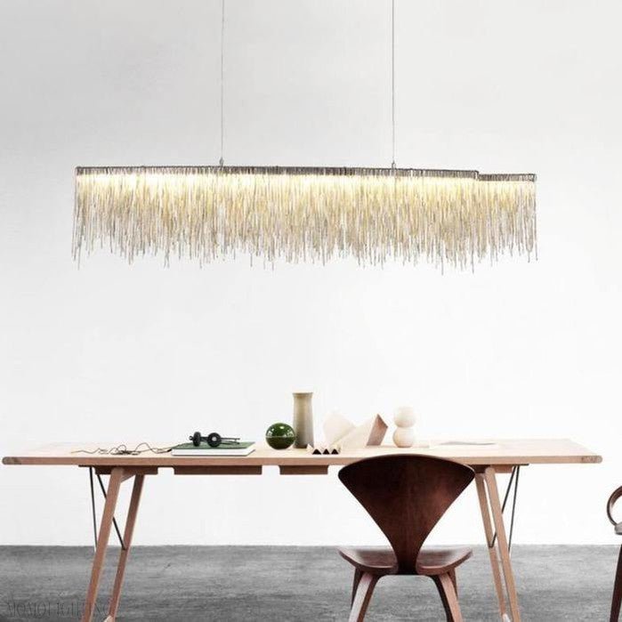 Bunny Aluminum Chain Tassel Chandelier-Nobipets