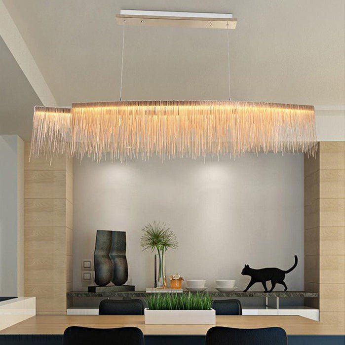 Bunny Aluminum Chain Tassel Chandelier-Nobipets