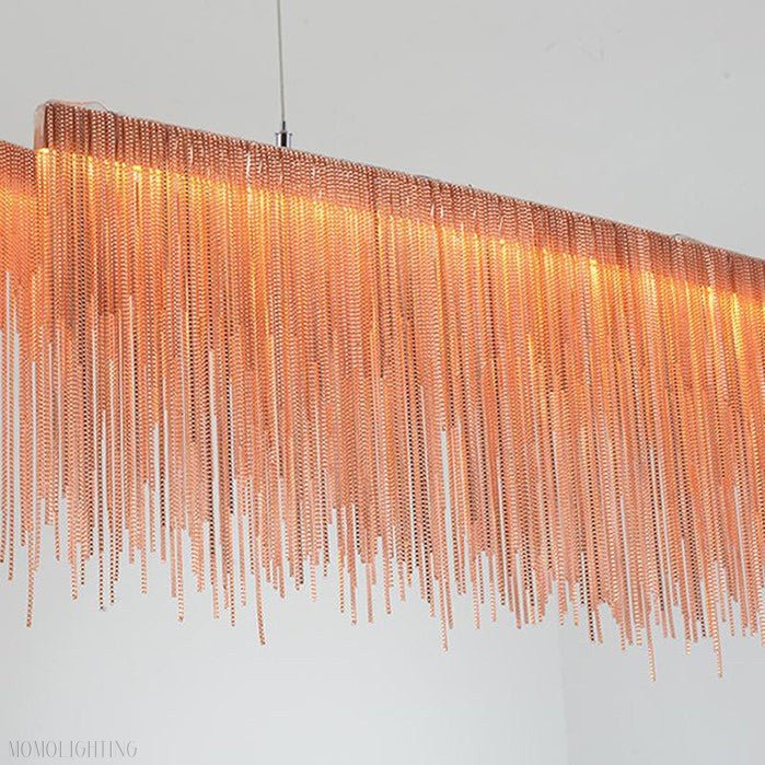 Bunny Aluminum Chain Tassel Chandelier-Nobipets