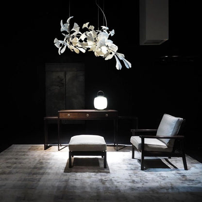 Bustling Ceramic Ginkgo Leaf Chandelier-Nobipets