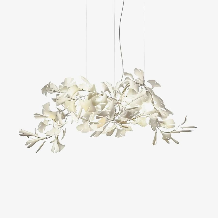 Bustling Ceramic Ginkgo Leaf Chandelier-Nobipets