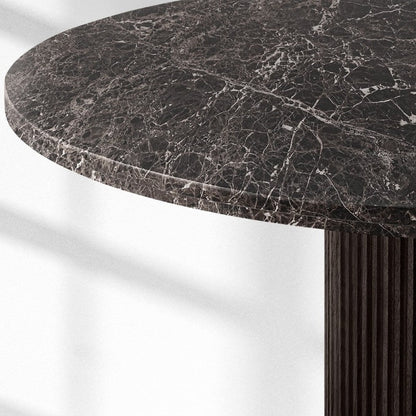Byron Emperador Round Modern Dining Table
