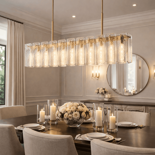 Calametta Glass Rectangular Chandelier