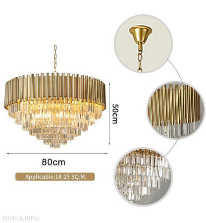 Callistenes Clear Crystal Chandelier-Nobipets