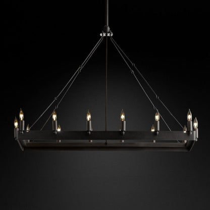 Camino Vintage Candelabra Rectangle Chandelier-Nobipets
