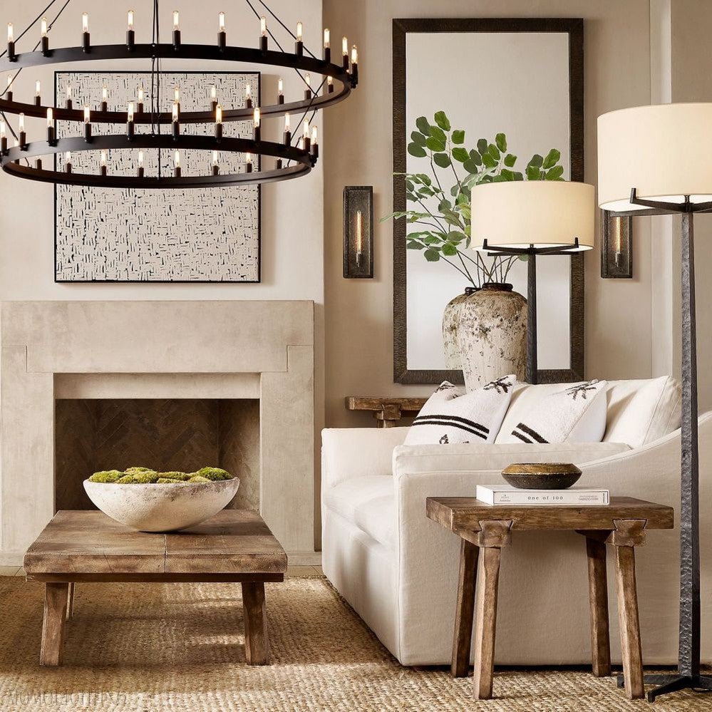 Camino Vintage Filament 2-Tier Round Chandelier-Nobipets