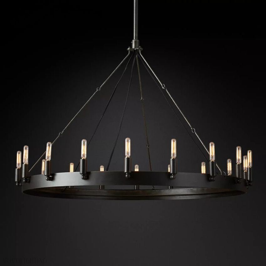 Camino Vintage Filament Round Chandelier-Nobipets