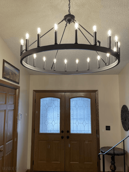 Camino Vintage Filament Round Chandelier-Nobipets