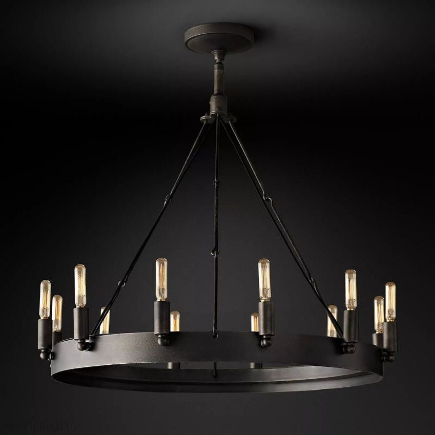 Camino Vintage Filament Round Chandelier-Nobipets
