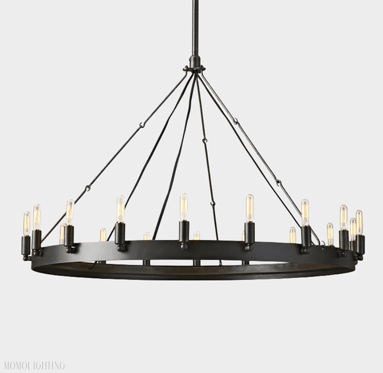 Camino Vintage Filament Round Chandelier-Nobipets