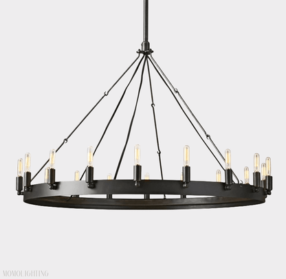 Camino Vintage Filament Round Chandelier-Nobipets