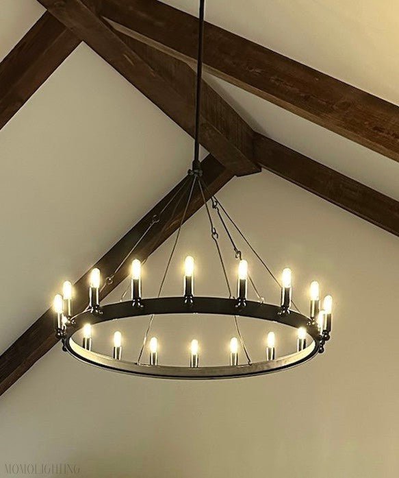 Camino Vintage Filament Round Chandelier-Nobipets