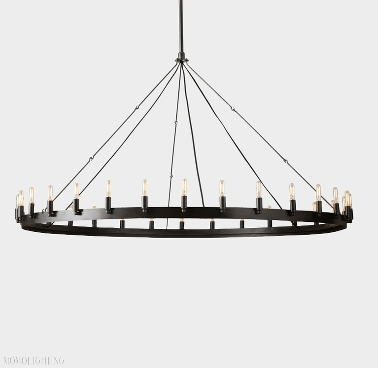 Camino Vintage Filament Round Chandelier-Nobipets