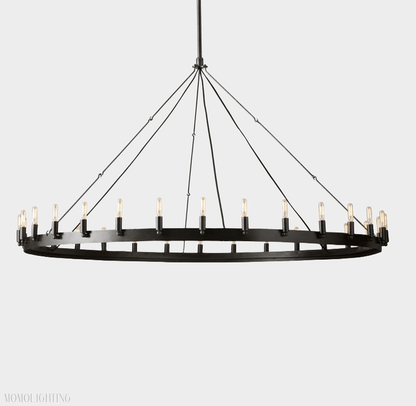 Camino Vintage Filament Round Chandelier-Nobipets