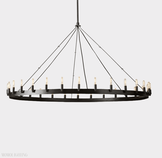 Camino Vintage Filament Round Chandelier-Nobipets