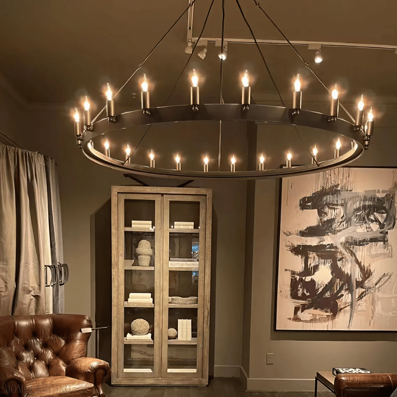 Camino Vintage Filament Round Chandelier-Nobipets