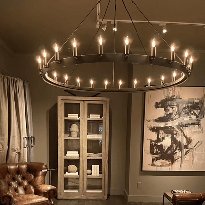 Camino Vintage Filament Round Chandelier-Nobipets