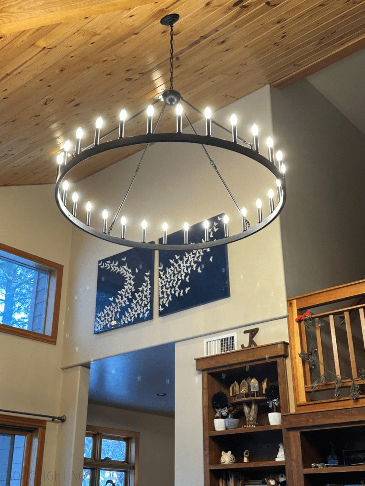 Camino Vintage Filament Round Chandelier-Nobipets