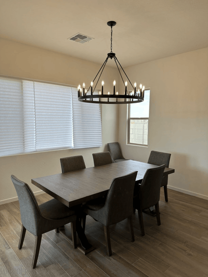 Camino Vintage Filament Round Chandelier-Nobipets