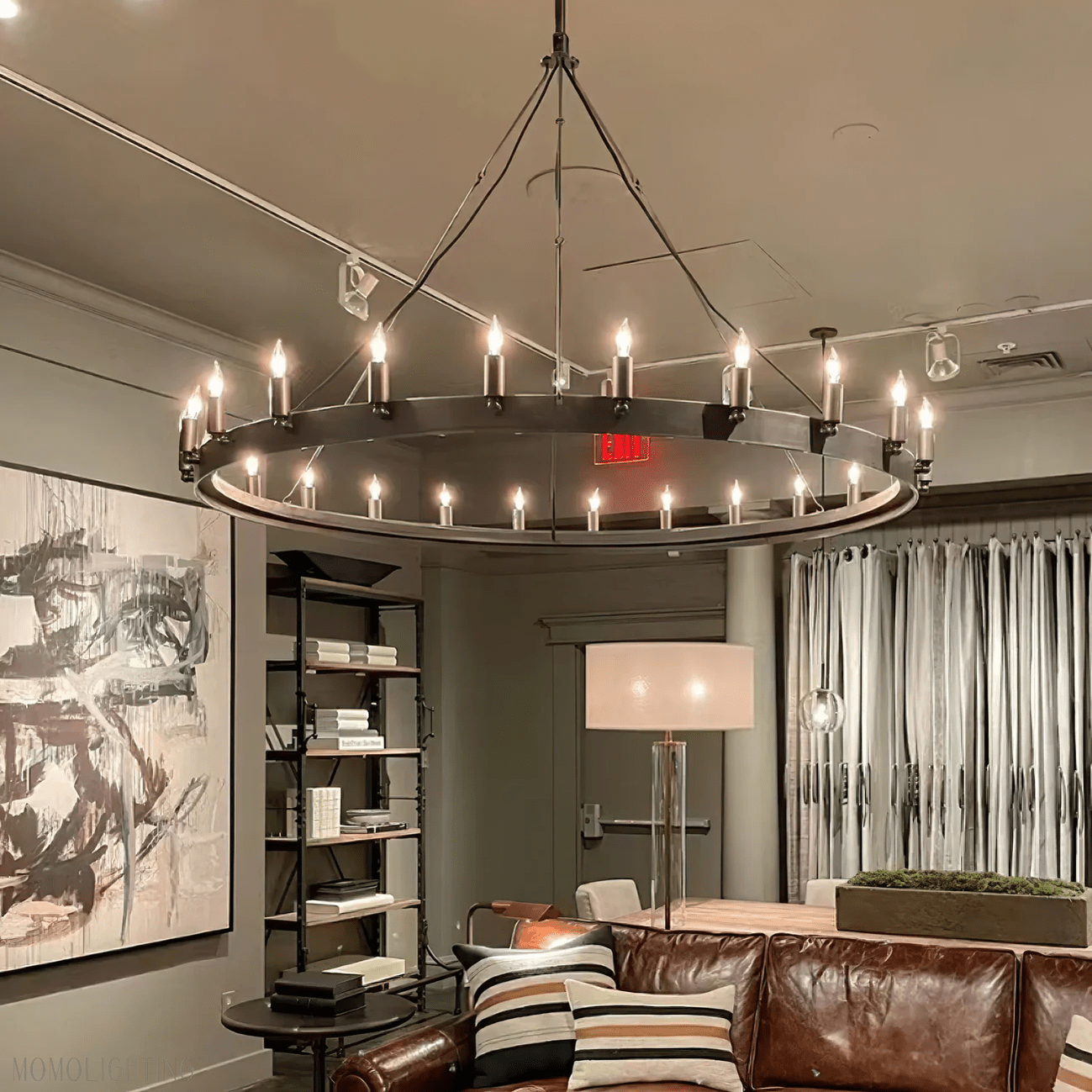 Camino Vintage Filament Round Chandelier-Nobipets