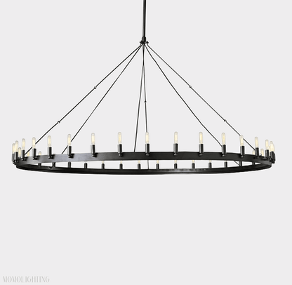 Camino Vintage Filament Round Chandelier-Nobipets