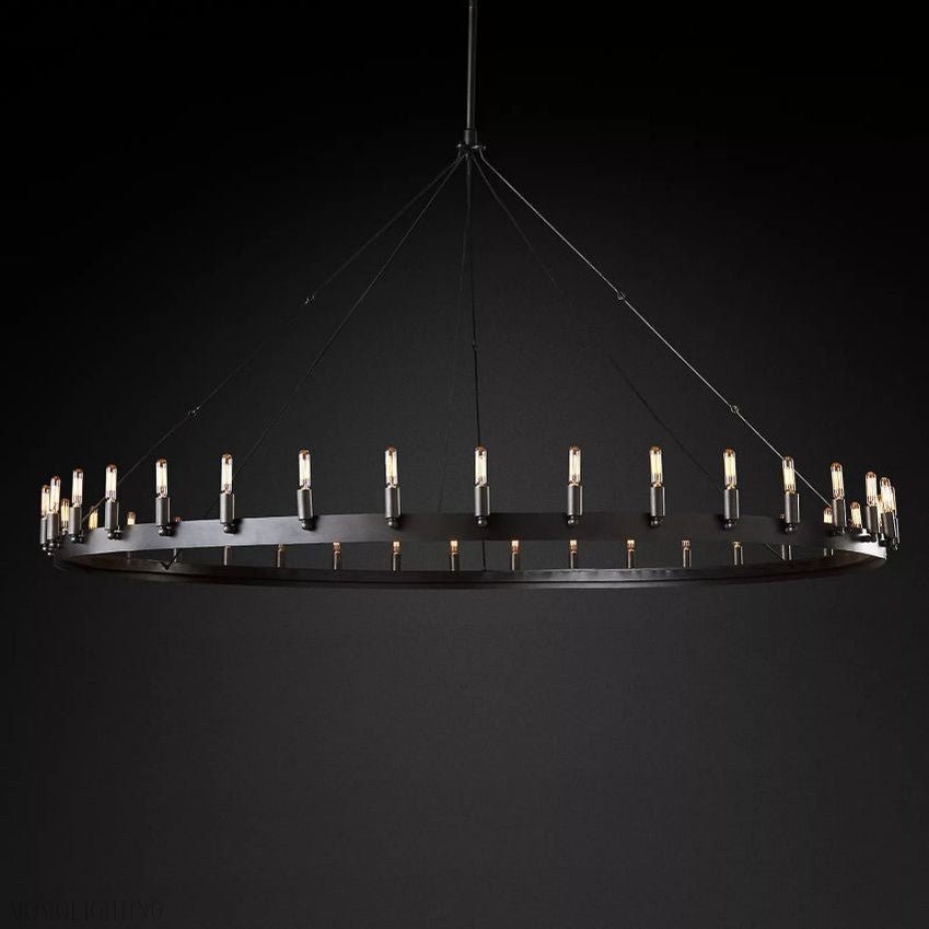 Camino Vintage Filament Round Chandelier-Nobipets