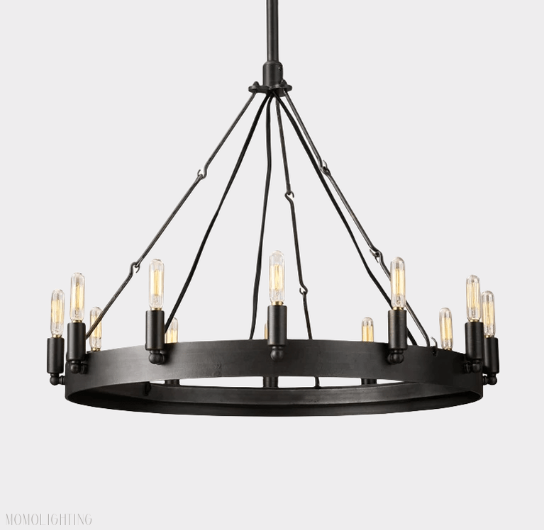 Camino Vintage Filament Round Chandelier-Nobipets