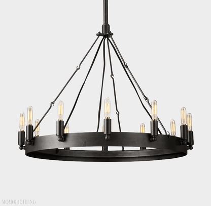 Camino Vintage Filament Round Chandelier-Nobipets