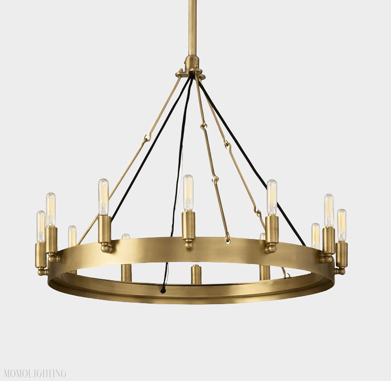 Camino Vintage Filament Round Chandelier-Nobipets