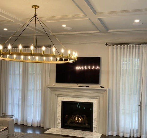Camino Vintage Filament Round Chandelier-Nobipets