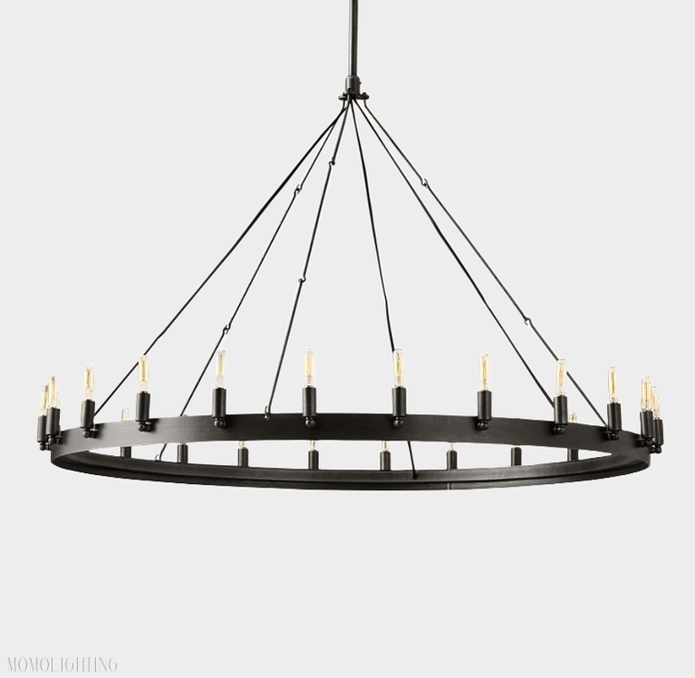 Camino Vintage Filament Round Chandelier-Nobipets