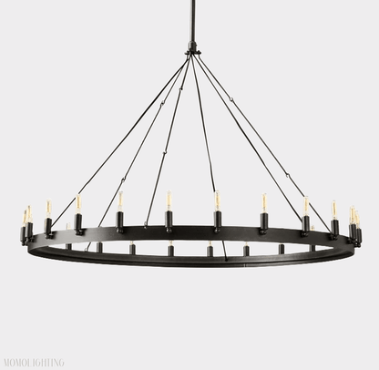 Camino Vintage Filament Round Chandelier-Nobipets