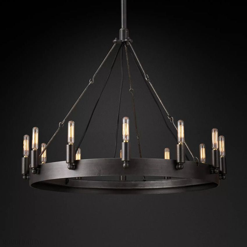 Camino Vintage Filament Round Chandelier-Nobipets