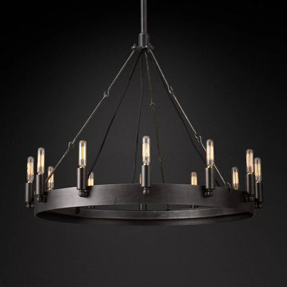 Camino Vintage Filament Round Chandelier-Nobipets