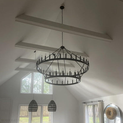 Camino Vintage Filament Two-Tier Round Chandelier-Nobipets