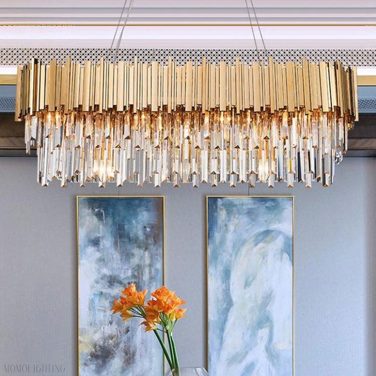 Candi Crystal Chandelier for Dining Room-Nobipets